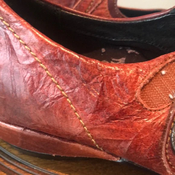 Aetrex Brown Leather Flats Topstitching EUC - Picture 11 of 16